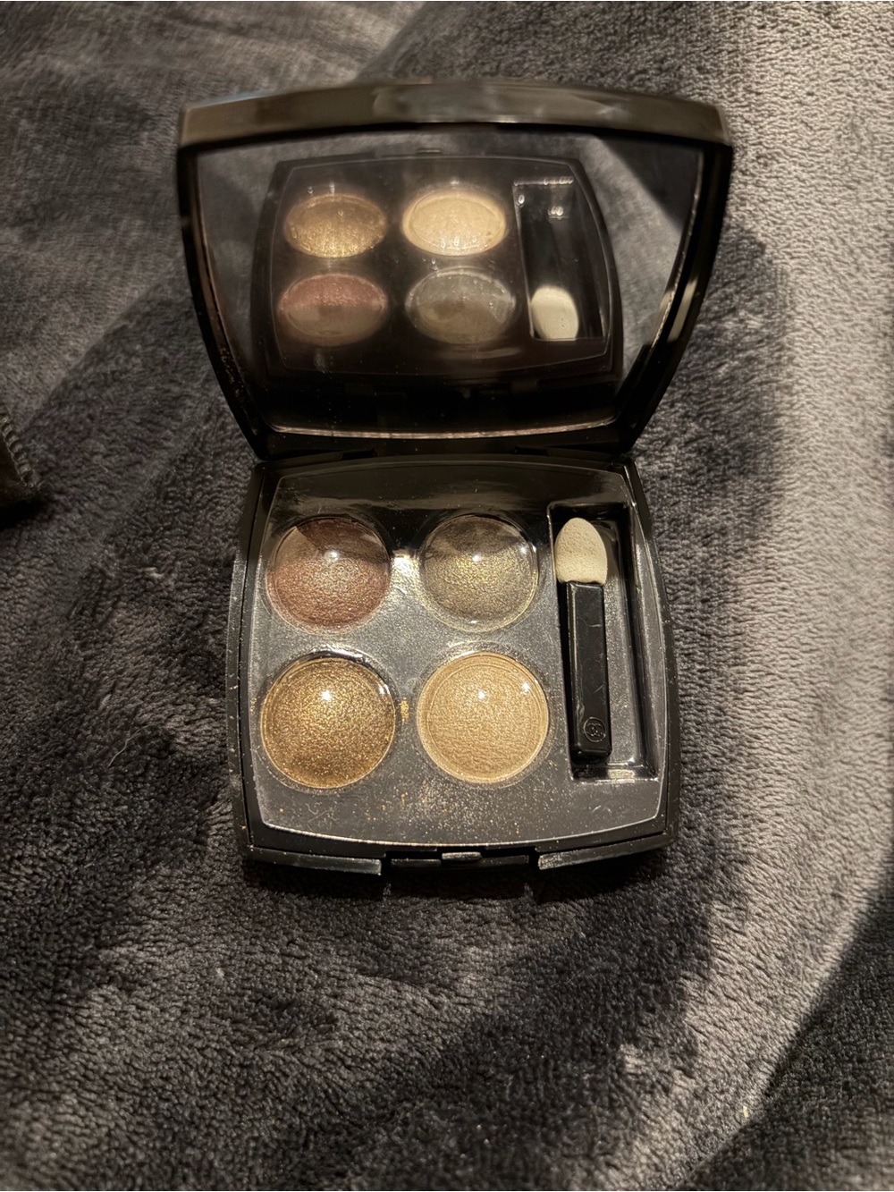 CHANEL Shimmer Eyeshadow Quad in Gold and Bronze Tones